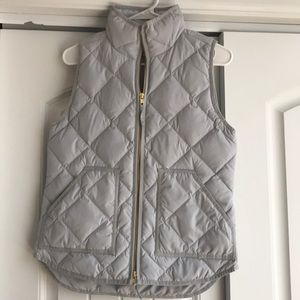 Light Gray J Crew Puffer Vest